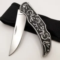 עץ ידית איכות גבוהה כלי קיפול סכין 7Cr17Mov Blade עץ ידית חיצונית קמפינג הישרדות Pocket סכינים טקטיות ציד EDC (5)