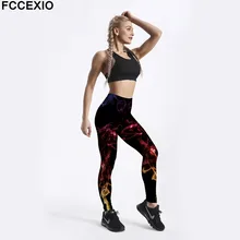FCCEXIO Women Workout Leggings High Waist Fitness