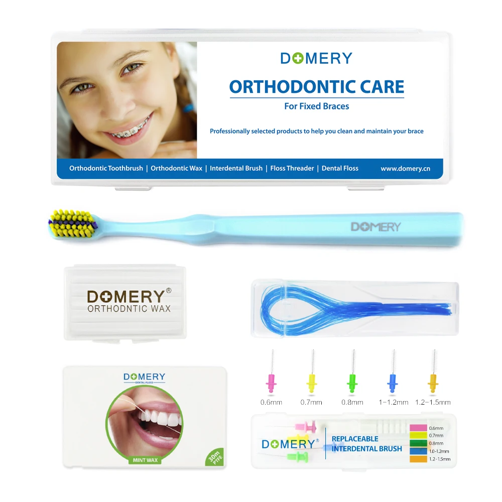 

DOMERY orthodontic care for fixed braces oral care kit oral hygiene set