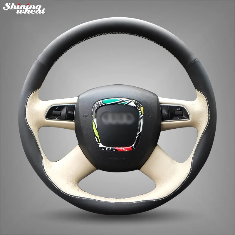 Чехол для руля Audi Old A4 B7 B8 A6 C6 2004 2011 Q5 2008 2012 Q7 2005 2011|leather steering wheel cover|steering coverwheel cover |