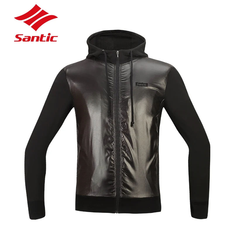 

Santic Winter Cycling Jackets Men Warm Windproof Cycling Clothing MTB Bike Jacket with Thumbholes Ciclismo fit 16-24 M6C01067H