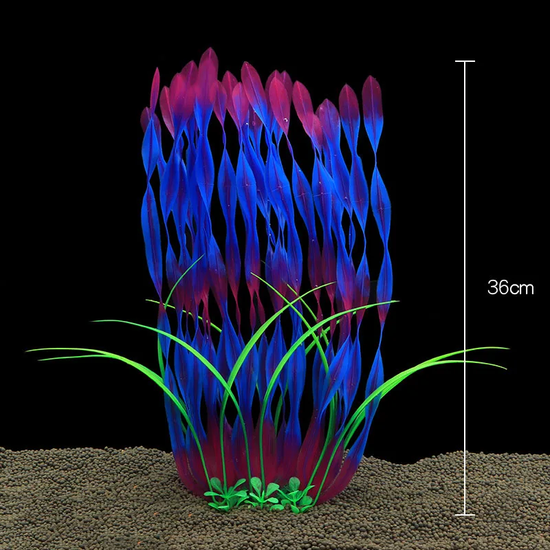 40 см искусственные аквариумные растения водный аквариум с травой Декор украшение аквариума орнамент ландшафтное украшение - Цвет: 6