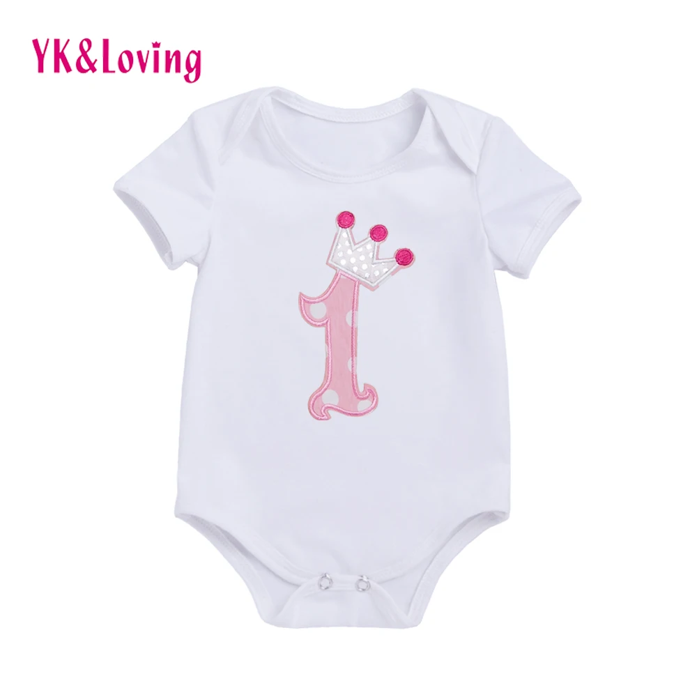 Cheap Baby Romper Unisex Baby Clothes Cute Short Sleeve Cusual Clothes Cotton Fabric Princess 