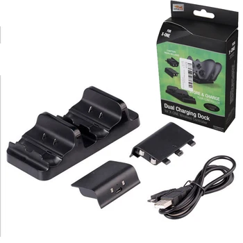 

for Xbox One Dual Charging Dock Station Charger Stand+ 2pcs Rechargeable Battery For Xbox One Wireless Controller Battery Pack