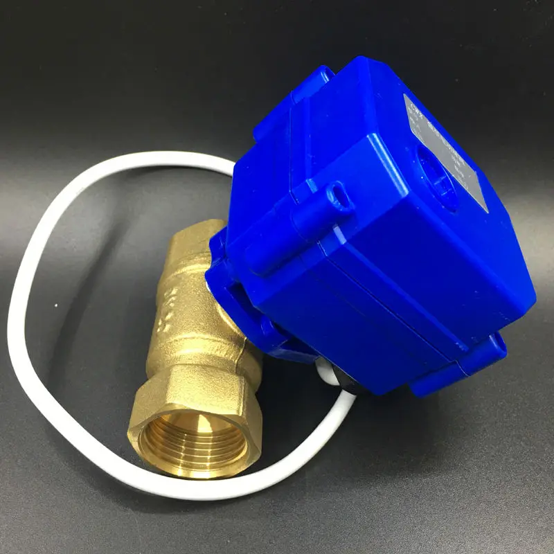 

2 Port Electric Shut Off Valve BSP 3/4'' DC12V 2 Control Wires For Water Heating/Cooling Fan Coil System