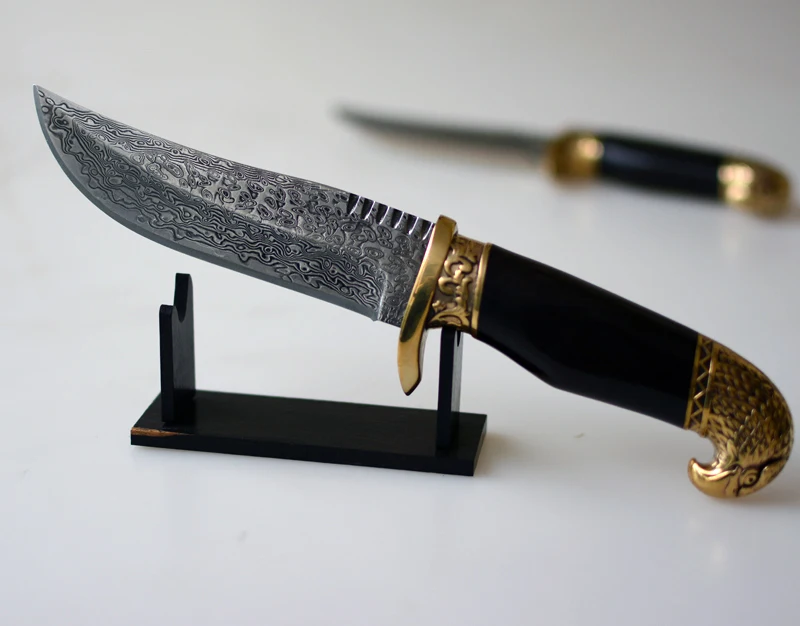 Cena Voltron damaszek nóż kute prosto wysoka twardość sharp nóż obozowy instrukcja nóż myśliwski camping portable prezent nóż