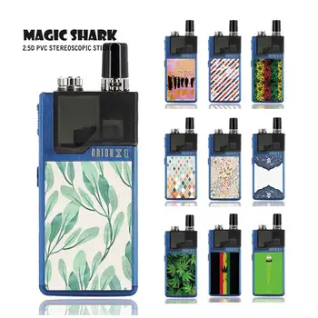 

Magic Shark 2019 Simple PVC Leaf Flower China Painting Case Sticker Back Film Skin for Lost Vape Orion
