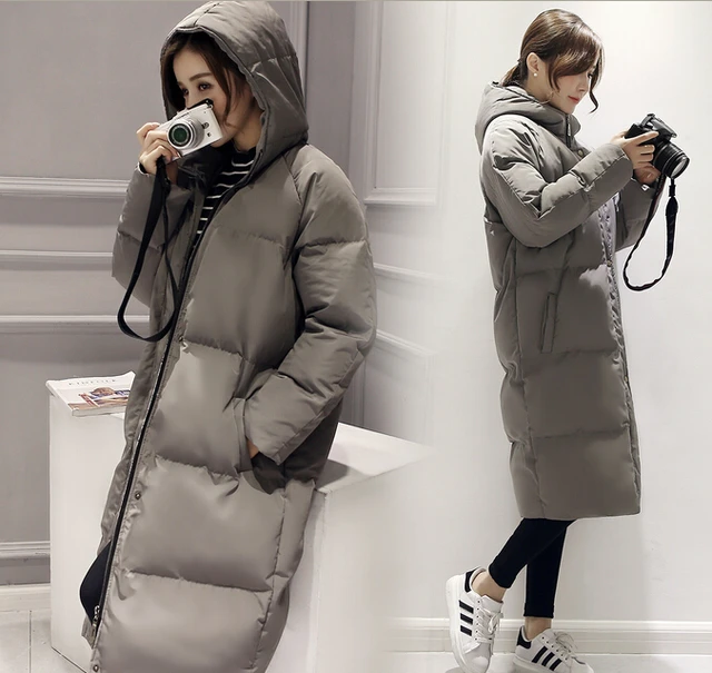 Cheap 2016 new hot winter Thicken Warm woman Cotton Coats Parkas Wadded jacket Outerwear Hooded Straight long plus size 2XXL Cold