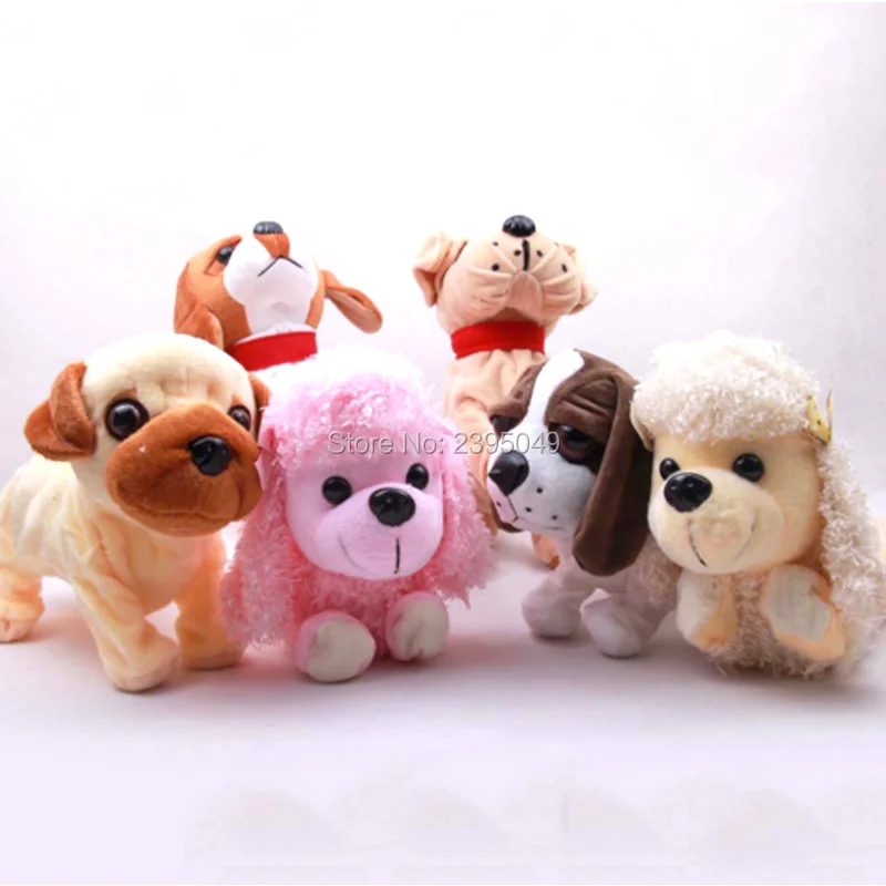Милые электронные собаки Домашние животные со звуком управления интерактивная игрушка-робот собаки Лаки стенд прогулки электические игрушки для домашних животных рождественские подарки для детей