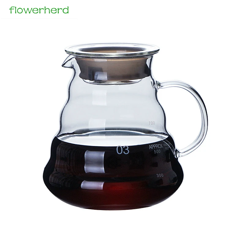 Heatresistant Pour Over Glass Coffee Pot Filter Coffee Craft Hand Drip