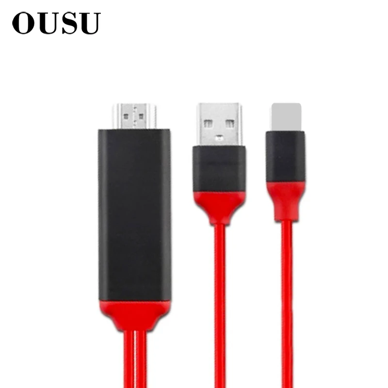 

OUSU Display Port To HDMI VGA Adapter Cable For ipad iphone HDMI Splitter Vedio Converter Phone Cables To 4K TV Projector Tablet