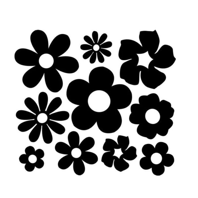 

Groovy Flowers Home Decor Car Truck Window Decal Sticker Creativity Car Accessories Motorcycle Helmet Car Styling Car Sticker