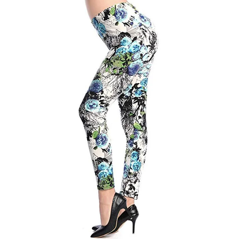 CHSDCSI Fashion Jeggings For Women Printing Leggings Push Up Pants Flower Printed High Waist Legging Sexy Gym Fitness Leggin