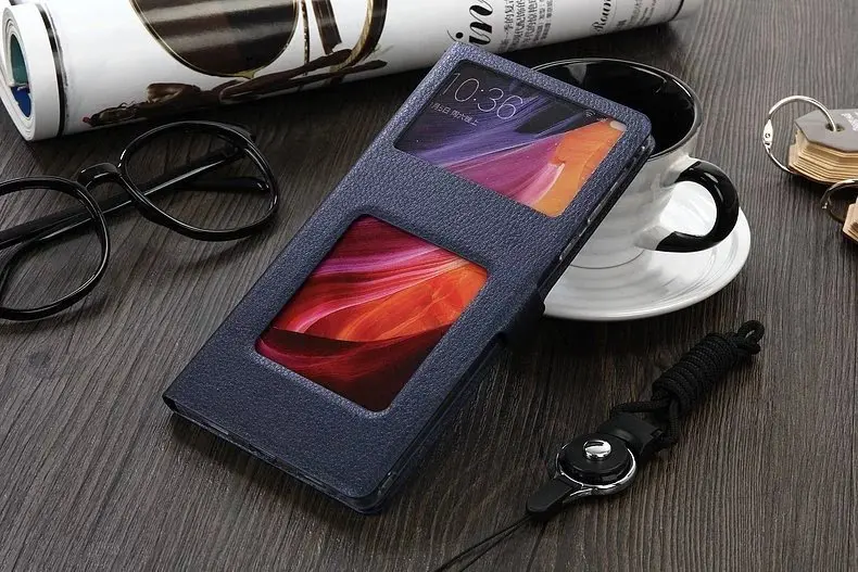 Чехол с откидной крышкой для Xiaomi Mi Mix 6 4 дюйма роскошные кожаные чехлы окном MIX