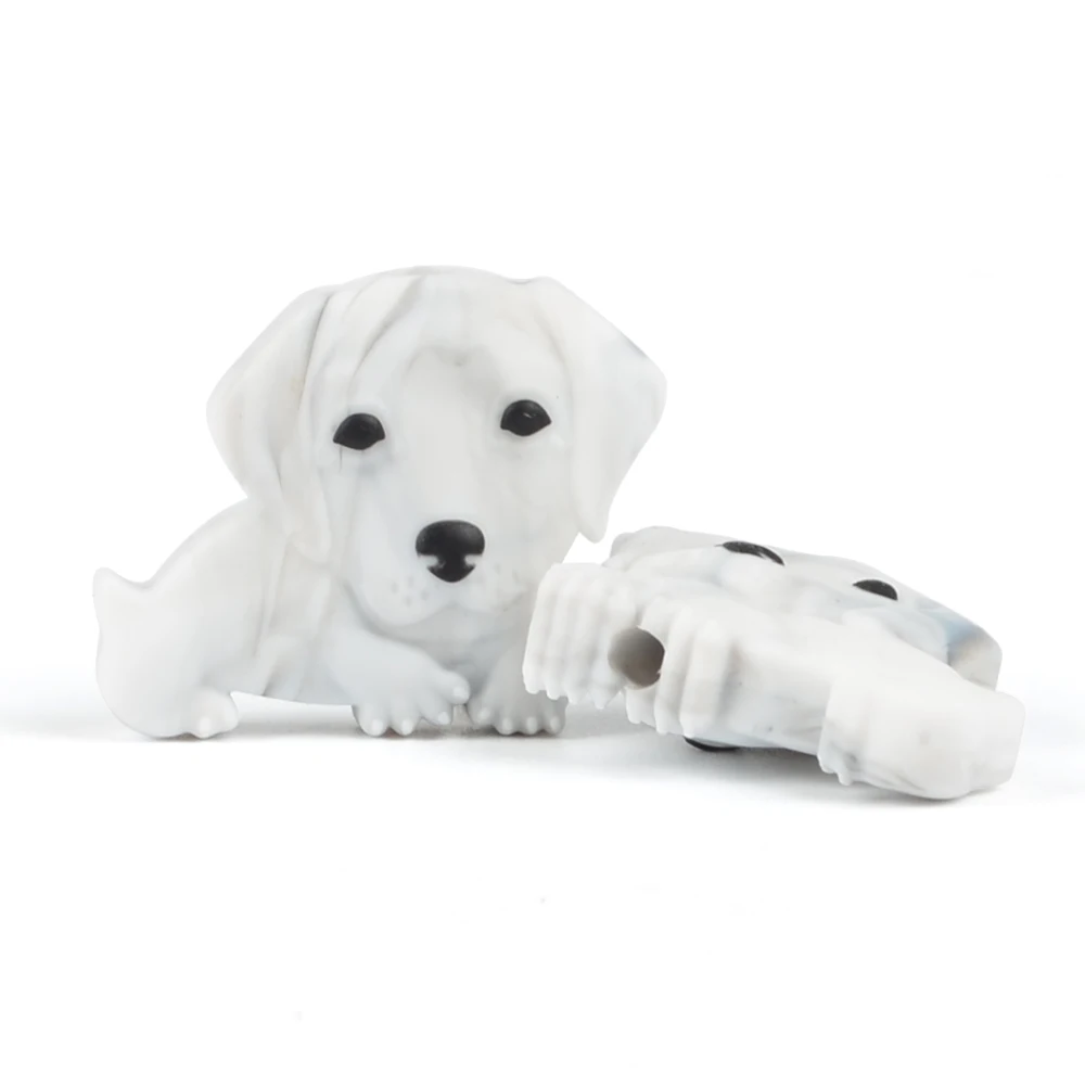 LOFCA Силиконовые Прорезыватели в форме животных, BPA бесплатно, в форме животного, держатель для соски, аксессуары, сделай сам, свободные бусины для прорезывания зубов, ожерелье - Цвет: Dog-marble