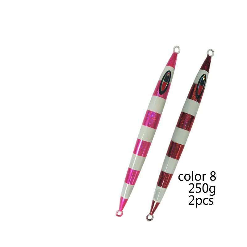 8 2PCS 250g Balleo 100 г 150 г 200 г 250 г 300 г 400 г светящаяся свинцовая рыба глубоководная металлическая джиг приманка в виде рыбной головы - Цвет: 8 2PCS 250g