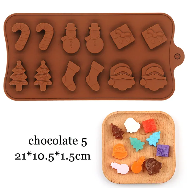 New Chocolate Molds Silicone Food Grade Non-stick Cake Baking Design Candy Mold SILICON 3D Mold Kitchen Gadget DIY Chocolate 5