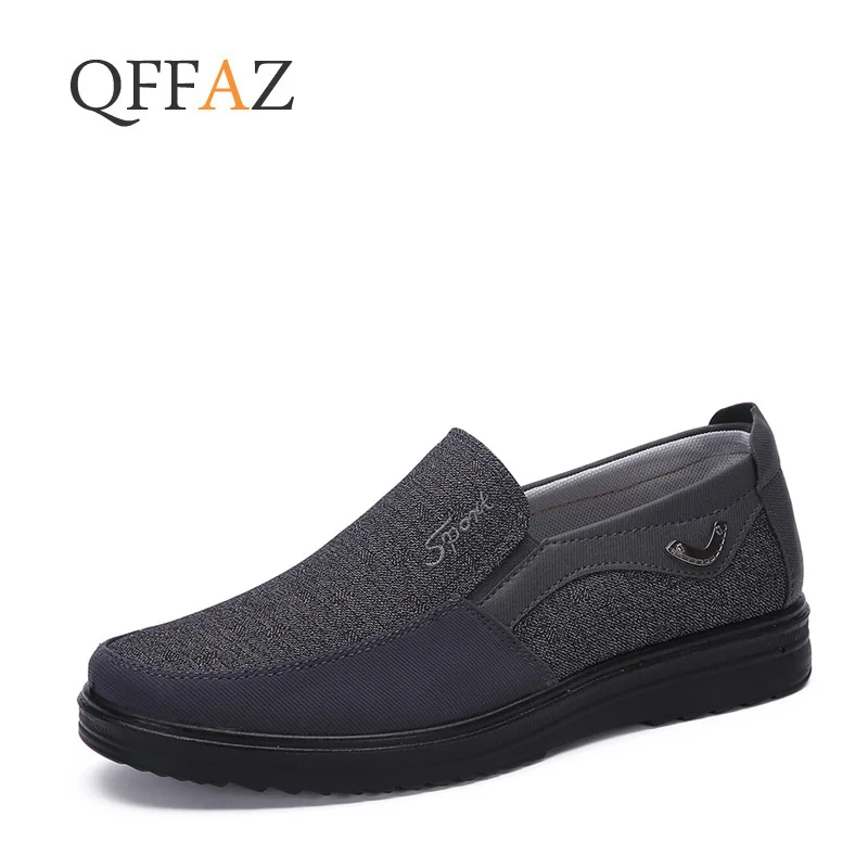 

QFFAZ Brand Loafers Men Shoes Summer Fashion Peas Casual Shoes Men Canvas Soft Comfortable Mans Footwear Flats Male Shoes