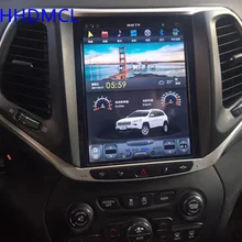 Автомобильный мультимедийный плеер автомобильные ПК коврик для Tesla Стиль мультимедийный плеер Android 7,1 gps для Cherokee