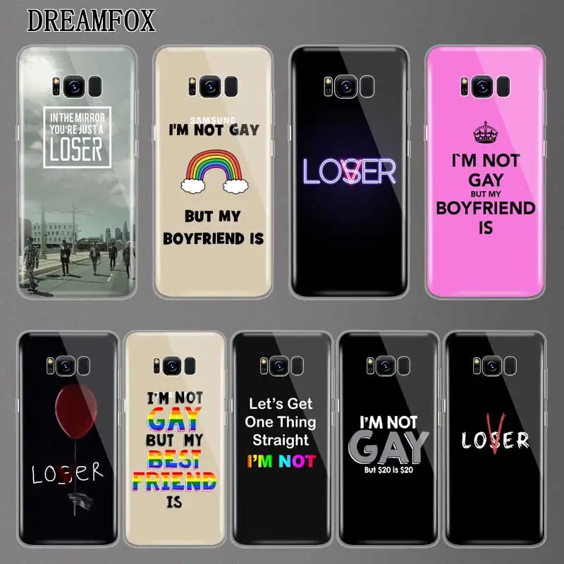 N065 я не гей Loser Мягкий ТПУ силиконовый чехол для Samsung Galaxy A3 A5 A6 A7 A8 A9 M10 M20 S10 S10E Lite