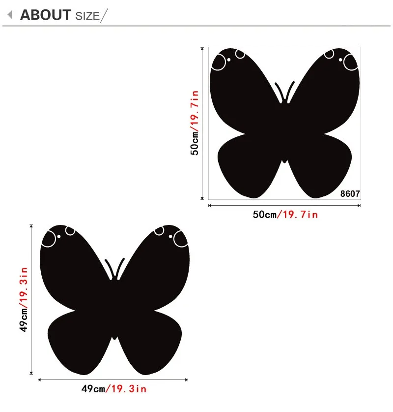 Горячая Новая Съемная школьная доска наклейка s черная бабочка детская спальня доска наклейка Lousa