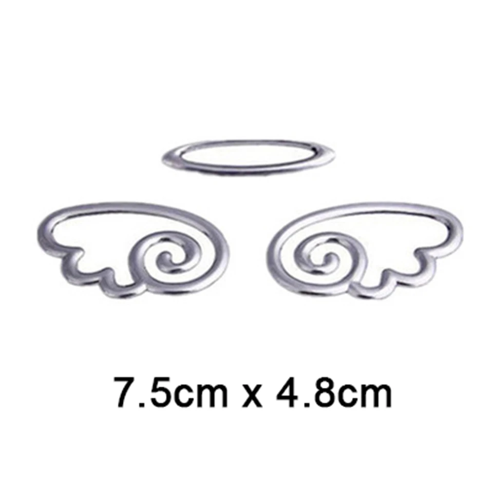 

OC3D-9 3D Anger Wing Car Sticker Automobile Emblem Label / LapTop / iPad Stick Silver