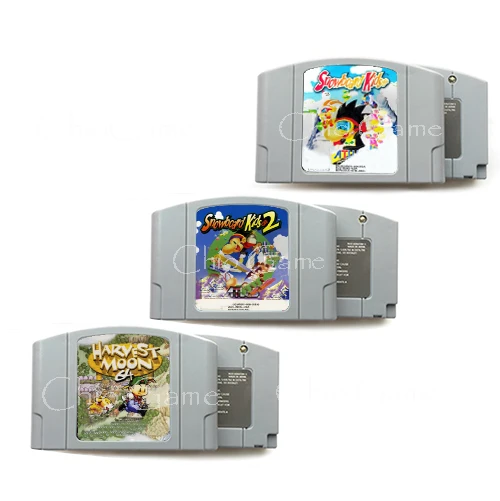 Snowbord Kids 1 2 Harvest Moon запчасти сохранить для 64 бит США/NTSC версия видеоигры картридж