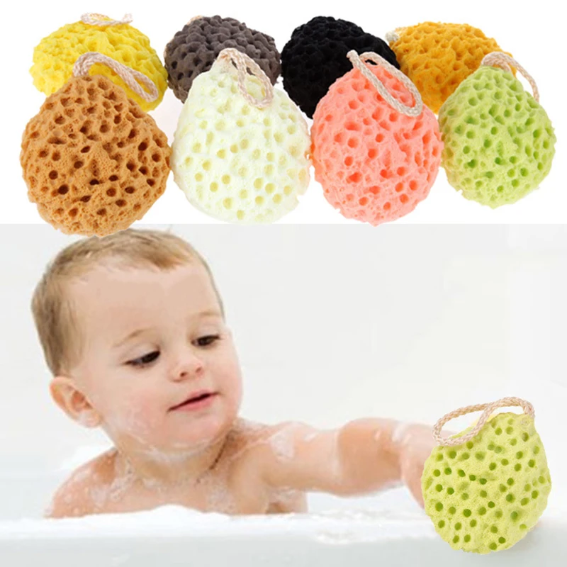 

New Baby Eco-Friendly Brushes Bath Sponge Massage Baby Shower Exfoliating Body Cleaning Scrubber Super Soft Cleaning