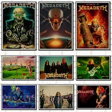 Megadeth плакат. Рок-арт постер ретро ностальгия крафт-бумага декоративная живопись постер стикер стены/6045