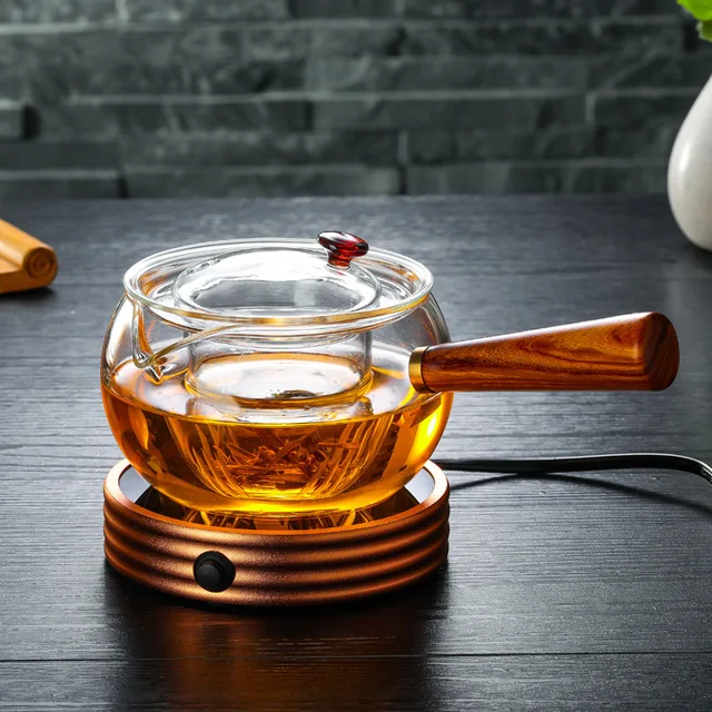 350 500ml Regimen Steaming kettle Heatable Borosilicate Glass Teapot with Handle Herbal Flower