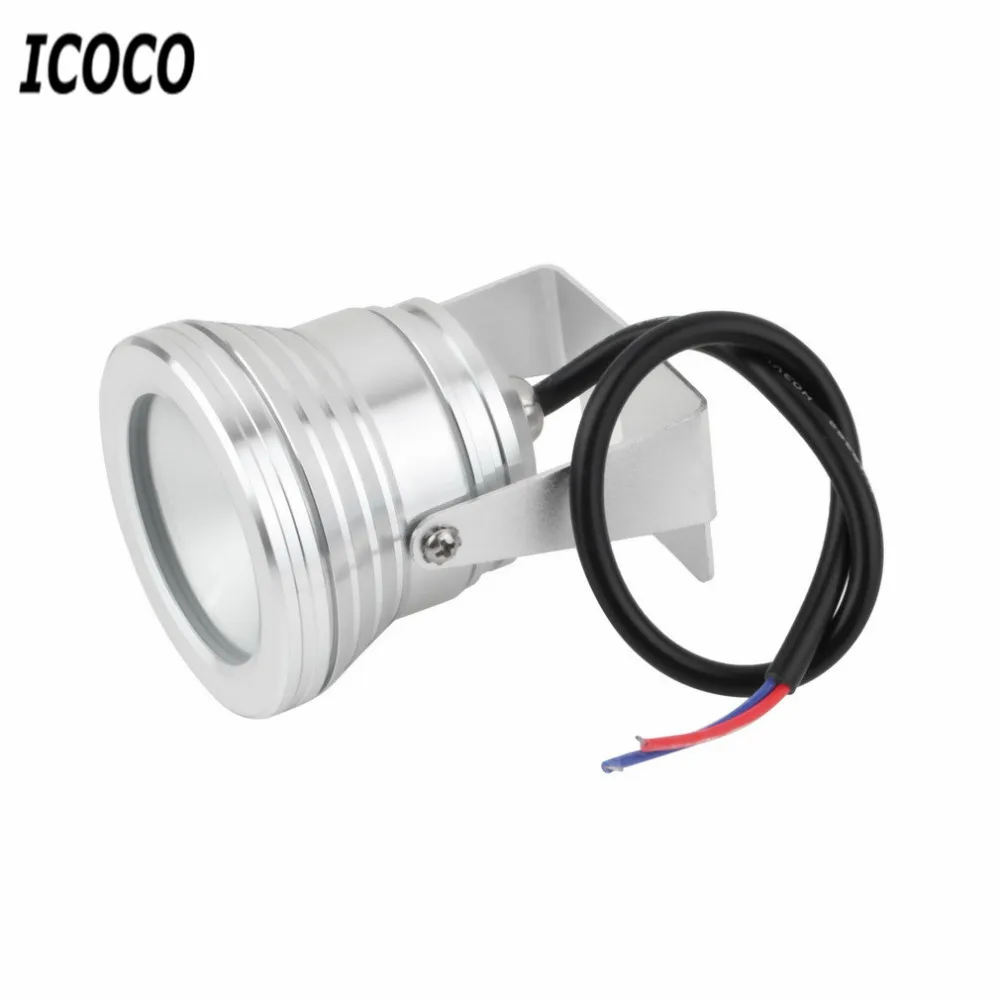 ICOCO 10 Вт подводный светодиодный прожектор для мытья бассейна водонепроницаемый светильник 12 В Уличный супер яркий светильник для аквариума