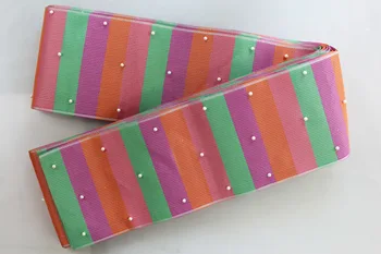 

the Newest African Aso-Oke Headtie Colorful African Aso Oke Head tie with Beads for Party or Wedding MA54 Color2