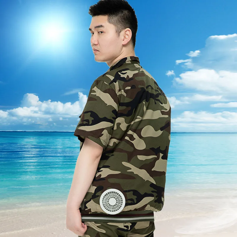 

Air Conditioning Clothes Fan Cooling Jackets Summer Outdoor High Temperature Fishing Hunting Factory Working Labor Clothing