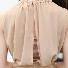 Высококачественные летние модные комбинезоны без рукавов, Летние шифоновые Комбинезоны