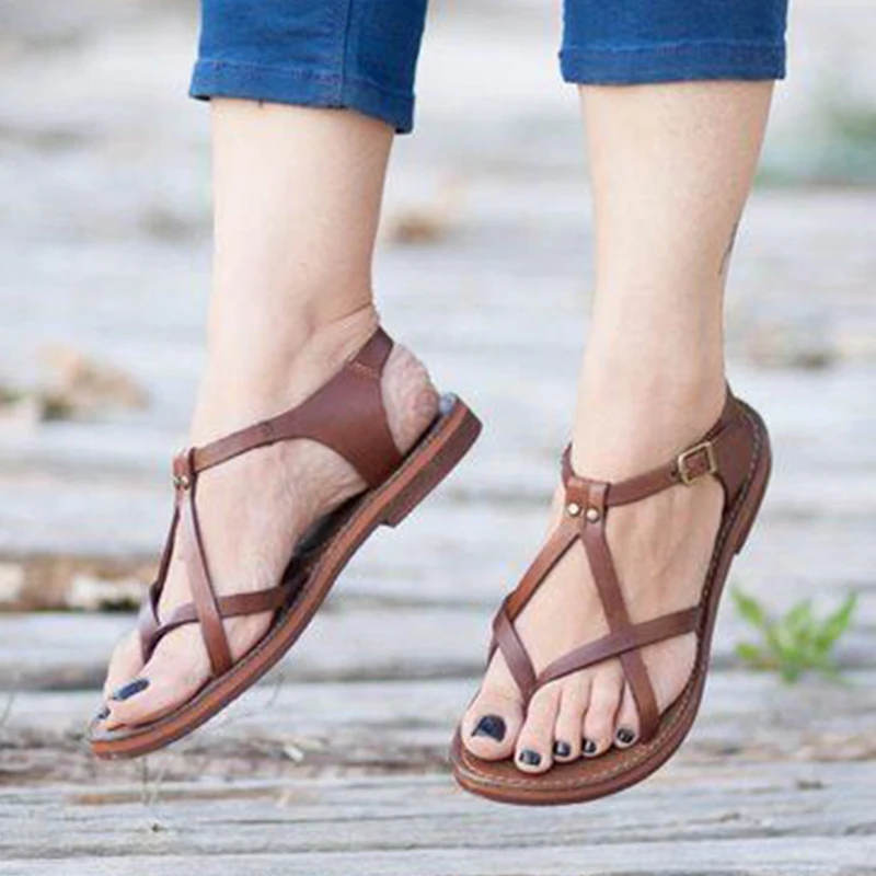 

VTOTA Women Sandals 2019 Gladiator Sandals Women Summer Shoes Flip Flops Flat Sandals Plus Size 43 Casual Beach Ladies Shoes