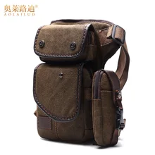 Мужские поясные сумки, новая модная холщовая поясная сумка, военная поясная сумка, водонепроницаемая Повседневная мотоциклетная сумка для ног, 4 цвета