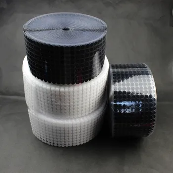 

White and Black 1000 Pairs Nylon hooks and loops Sticker strong self Adhesive Round dot glue on stickers use Curtain fastener
