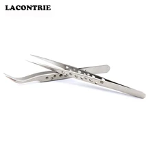 Лучше всего пинцет для бровей 1/2 шт набор пинцетов для индивидуальных и 3D-6D объем ресниц 9 лунок расходные материалы для наращивания ресниц, инструмент для макияжа