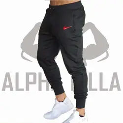 2018 высокое качество Беговые брюки для мужчин фитнес брюки для бегунов брендовая одежда осенние спортивные брюки дышащие брюки