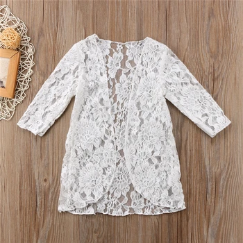 

pudcoco 1-5Y Children baby girl beach coat summer cover ups Kids Girls Lace Floral Sunscreen Clothes Outerwear Outfits Coats