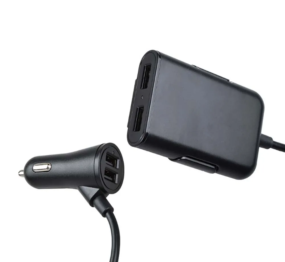 4 порта USB Quick QC3.0 автомобильное зарядное устройство для переднего заднего сиденья