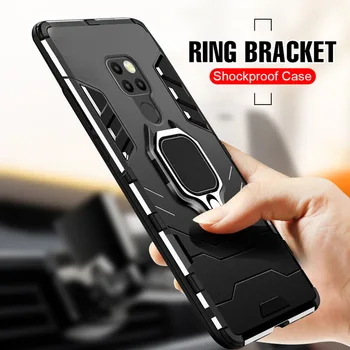 

100PCS Finger Ring Holder Phone Case For Huawei Mate 20 Pro Lie 20X 10 9 Nova 4 4E 3 3i Magnetic Case Shockproof Armor TPU Cover