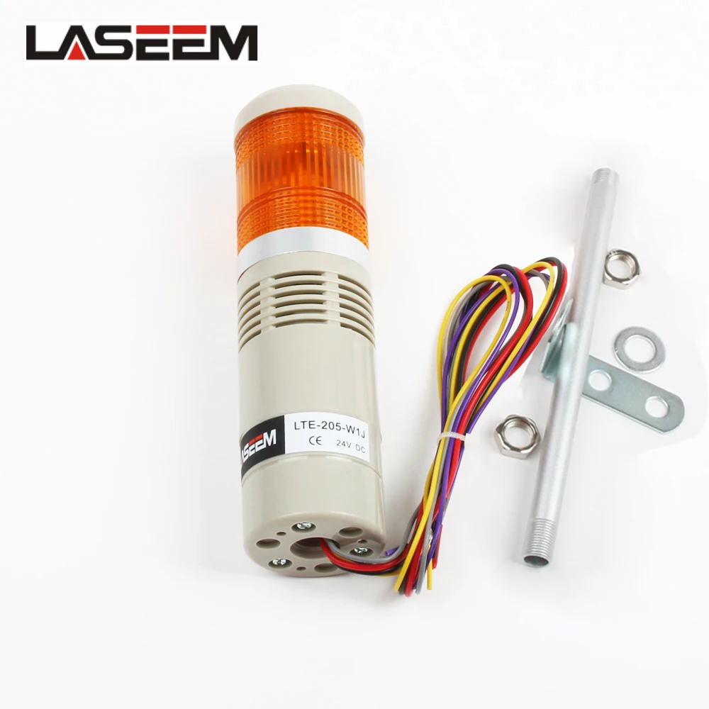 Безопасная стек лампа красная вспышка промышленный башенный сигнальный светильник LTA-205 Оранжевый звук 110 в 12 В 24 в 220 В 1 слой сигнальный сигнал безопасности
