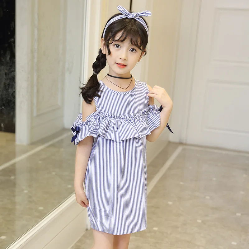 Summer Girls Costume Striped Dress 2017 Sundress 5 6 7 8 9 10 11 12 13 ...