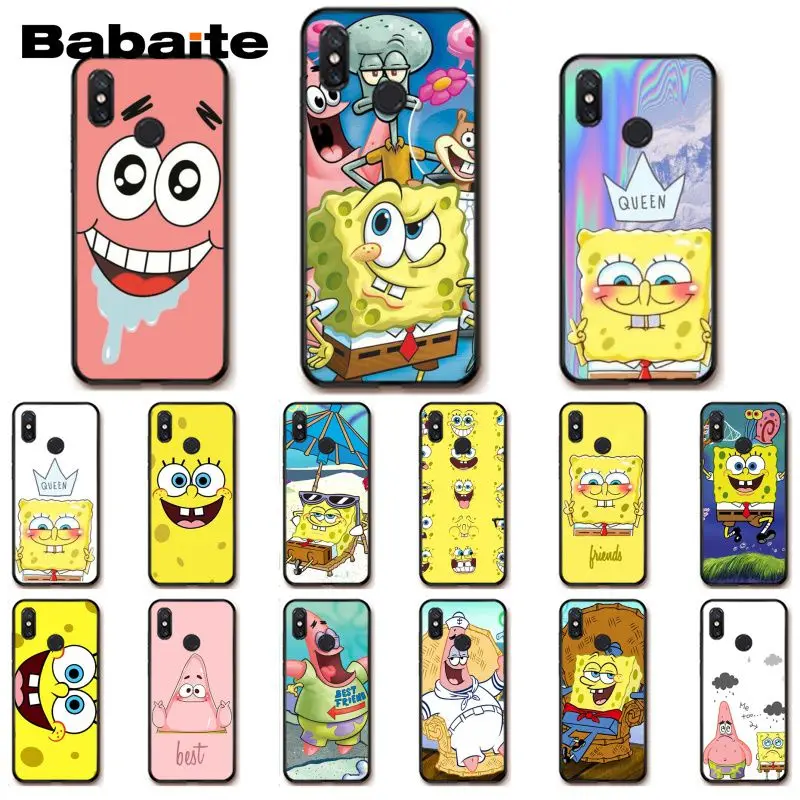 

Babaite SpongeBob SquarePants Sponge Bob Pattern Phone Case for Xiaomi MiA1 A2 lite F1 Redmi 6A 4X 5Plus S2 Note7 Redmi Note4
