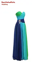 2017 Prom dresses Rhinestone Chiffon Party Dress custom made