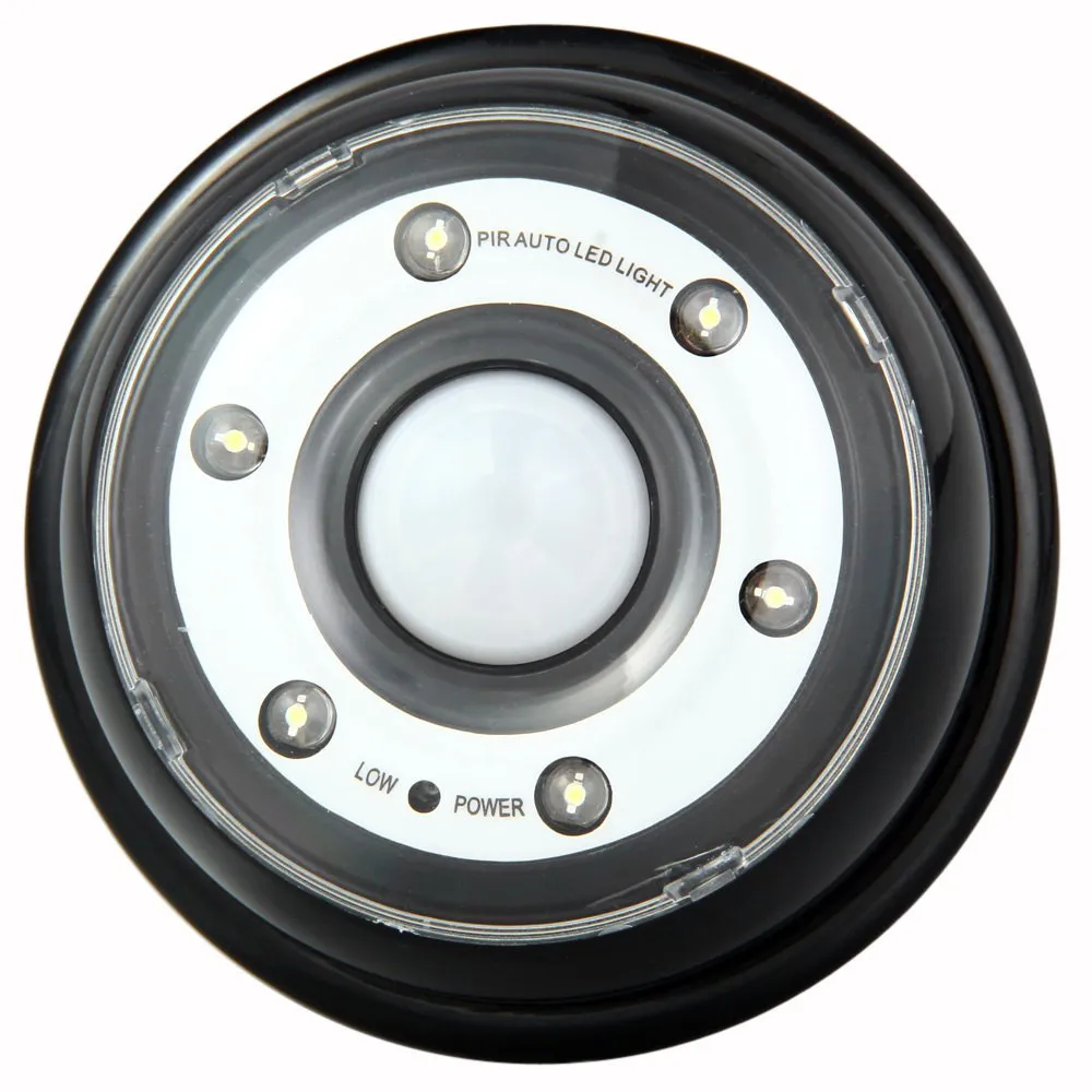 

2017 New High Quality Energy Saving Black Auto PIR 6 LED Light Infrared Human Body Induction Automatic Switch Lamp For Home Use