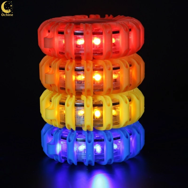 

Ochine 16 LED HS-8106 Charging LED Flashing Car Warning Light Rechargeable Safety Emergency Road Magnetic Warning Lights Yellow