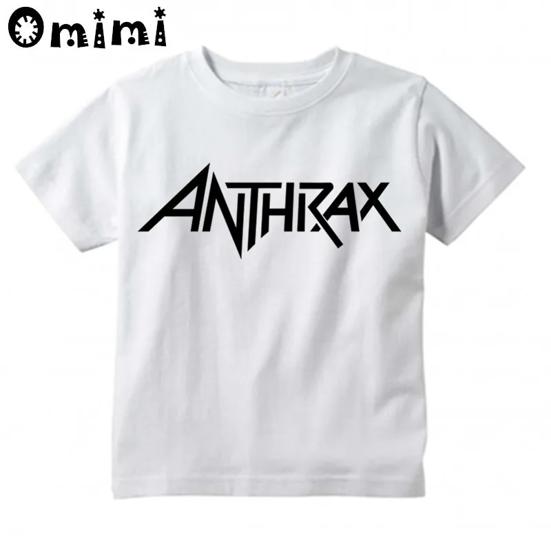 Children Rock Metal Anthrax Music Band Fashion Design Tops Boys/Girls Casual T Shirt Kids Cool White T-Shirt - Цвет: oHKP981A