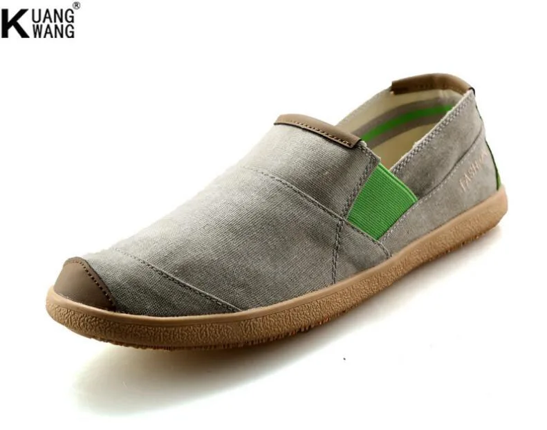 

Spring and summer new men's fashionable denim canvas shoes washed Comfortable lazy shoes Fashion elastic men 's shoes
